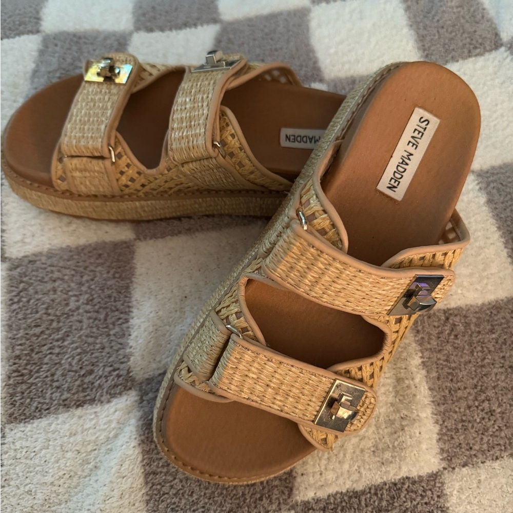 Steve Madden Bigschmona Natural Rafia